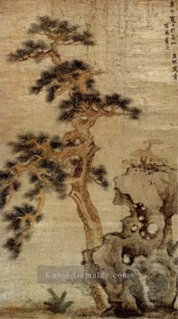  china - Felsen und Reishi alte China Tinte